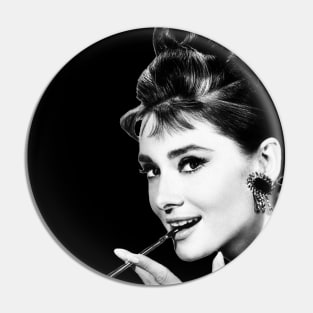 Audrey Hepburn Smokes Pin