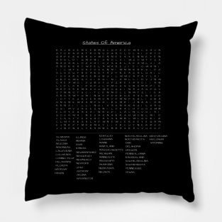 States of America Wordsearch Pillow