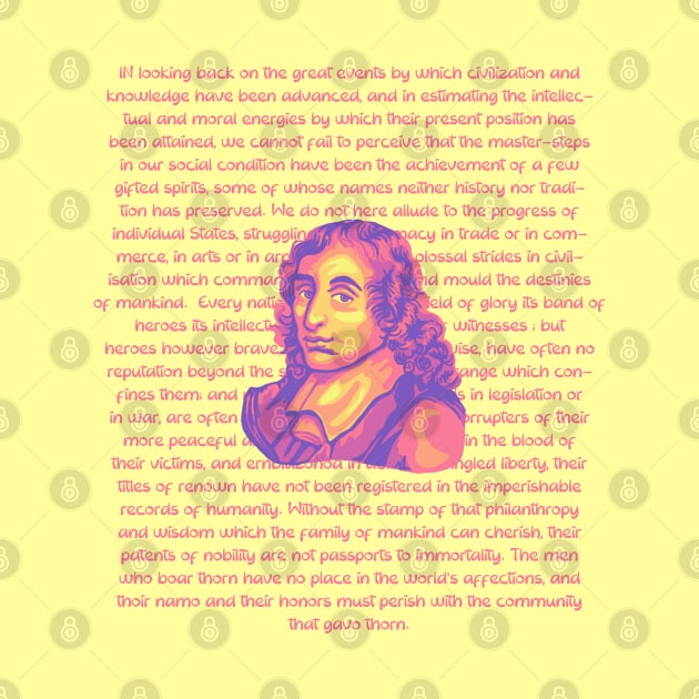 Blaise Pascal Portrait and Quote by Slightly Unhinged