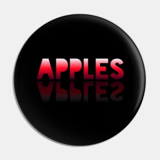 Apples - Healthy Lifestyle - Foodie Food Lover - Graphic Typography - Red Pin