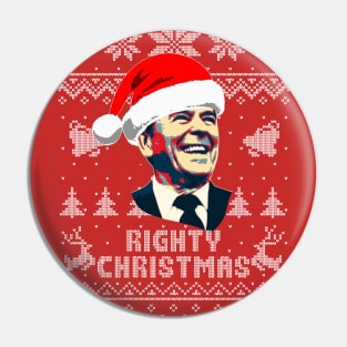 Ronald Reagan Righty Christmas Pin