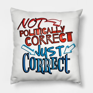 Not Politically Correct, JUST CORRECT! Pillow