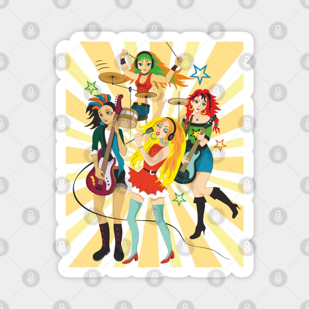 Music girls Magnet by Frenzy Fox