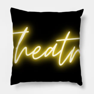 Theatre Simple Neon Design Pillow