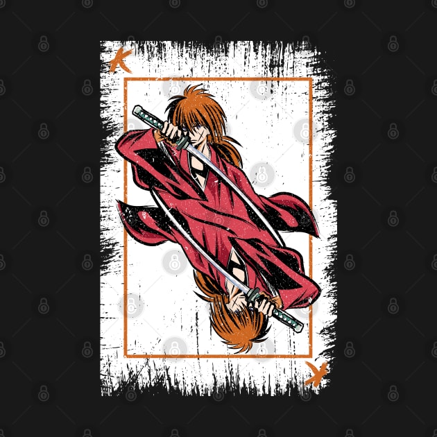 RUROUNI KENSHIN (SAMURAI X): KENSHIN CARD (GRUNGE STYLE) by FunGangStore