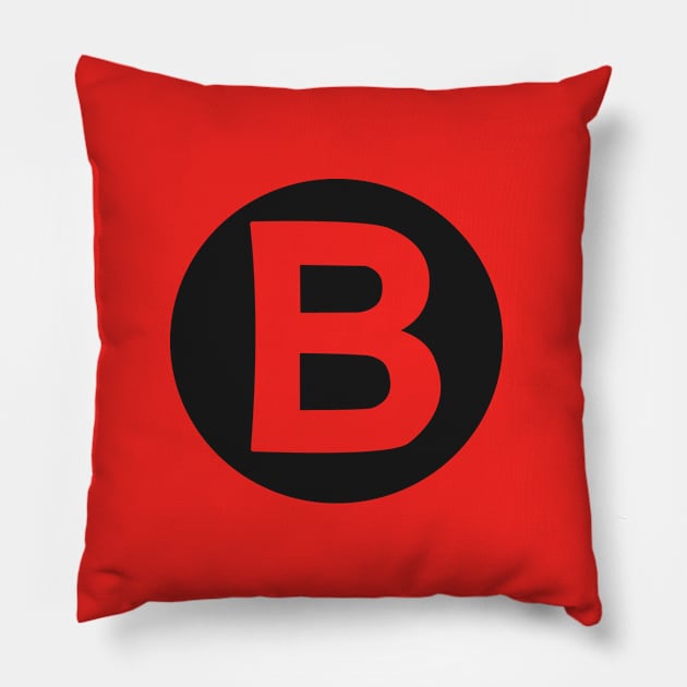 letter b red Pillow by persa