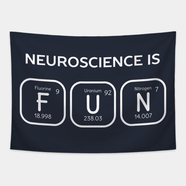 Neuroscience Is Fun Periodic Table Tapestry by happinessinatee