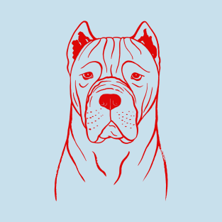 Cane Corso (Light Blue and Red) T-Shirt