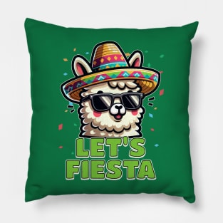 Let's Fiesta Llama Pillow