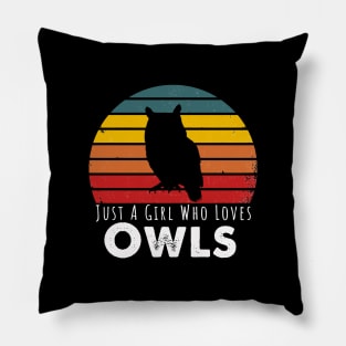 Just A Girl Who Loves Owls Pillow