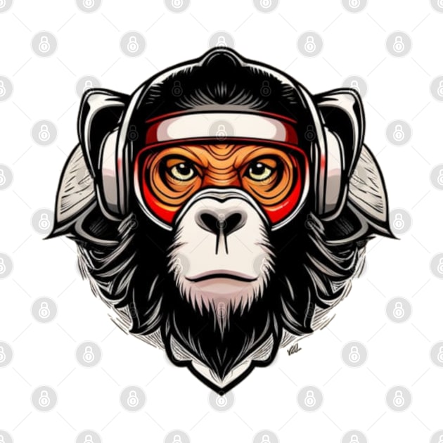 Futuristic monkey by Cascio311