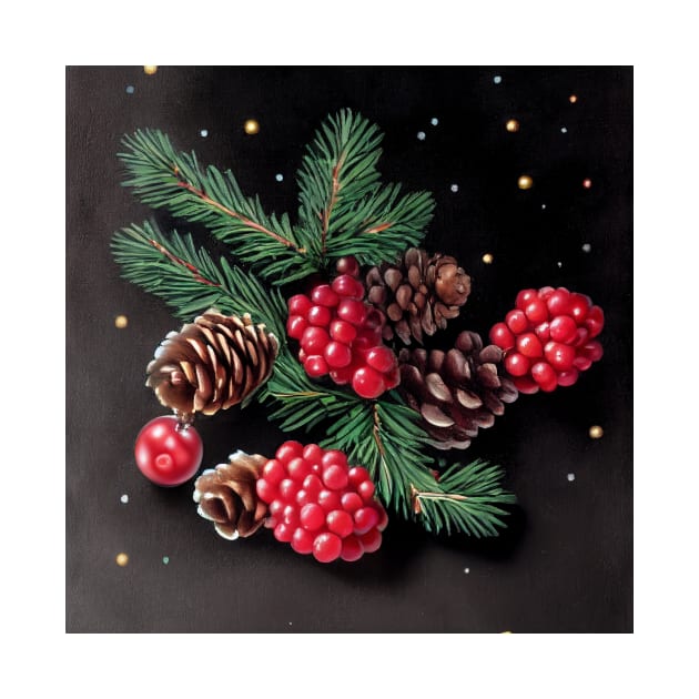 Christmas Pine cones, pine branches, berries, Christmas Decoration by fistikci