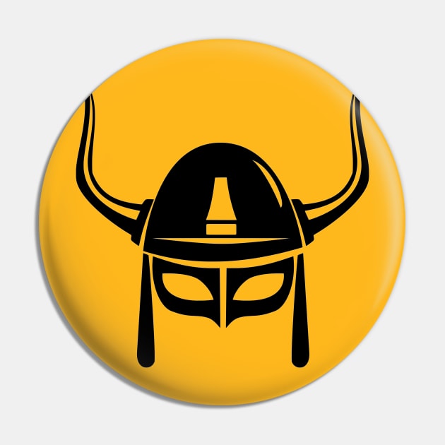 Viking War Helmet, Minimalist Medieval Warrior design Pin by DesignsbyZazz