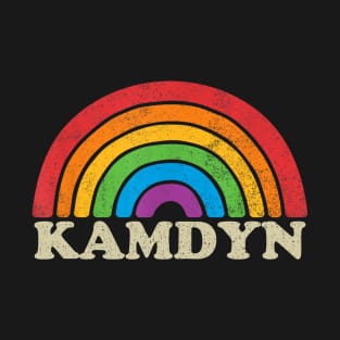 Kamdyn - Retro Rainbow Flag Vintage-Style T-Shirt