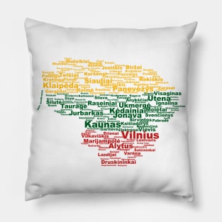 Lithuania on light background Pillow