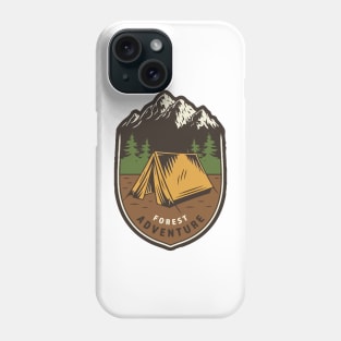 tent camping travel Mountains trees Jungle Phone Case