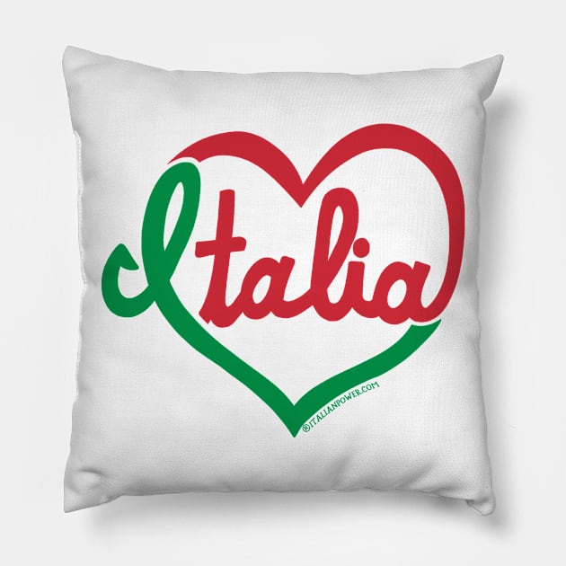 Italia In My Heart Pillow by ItalianPowerStore