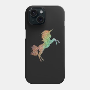 Holographic Rainbow Faux Glitter Unicorn Phone Case