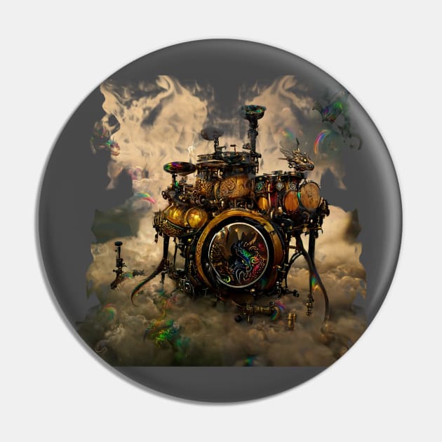 Steampunk Drum kit Pin by llspear