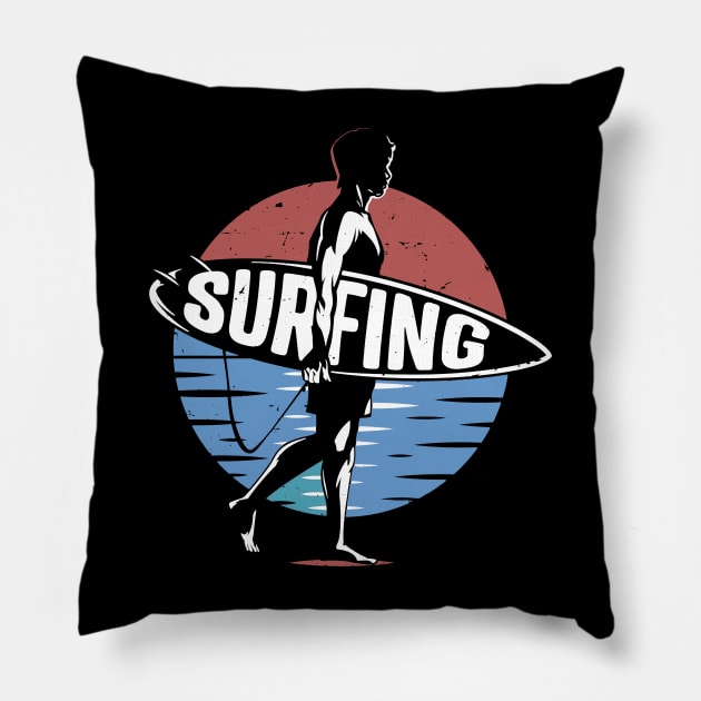 Surfing Pillow by mansoury
