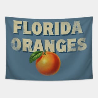 Juicy Sunshine State Delight - Florida Oranges Retro Graphic Tapestry