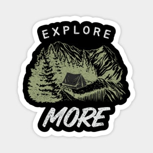 Explore More Happy Camper Camping Gift Magnet