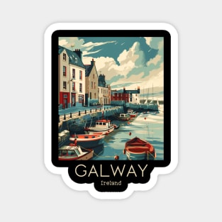 A Vintage Travel Illustration of Galway - Ireland Magnet