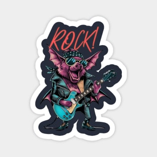 Vintage Bat Rocker on Guitar Magnet