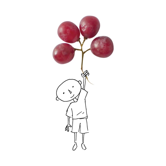 Boy with grapes by cintascotch