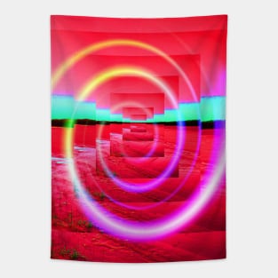 Red Abstract Tapestry