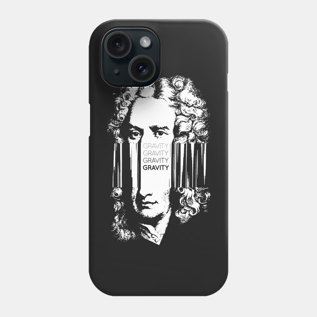 Cool Physics Gifts Isaac Newton Gravity Phone Case by TwistedCity