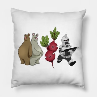 funny bears, beets, battlestar galactica Pillow