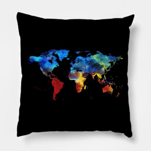 World Map Pillow