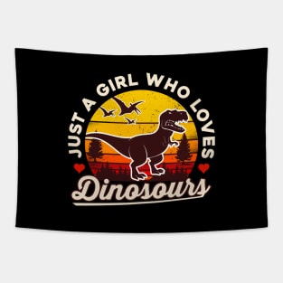 Just a Girl Who Loves Dinosaurs Tapestry