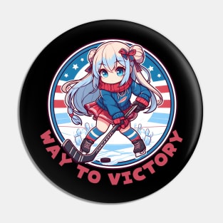 Ice hockey Anime Pin