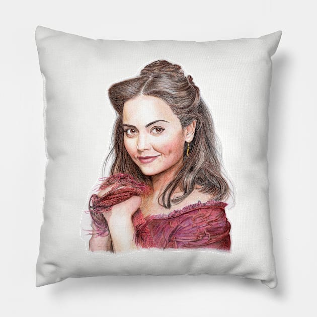 Clara Oswald: an impossible girl in the Victorian Age Pillow by micheleamadesi