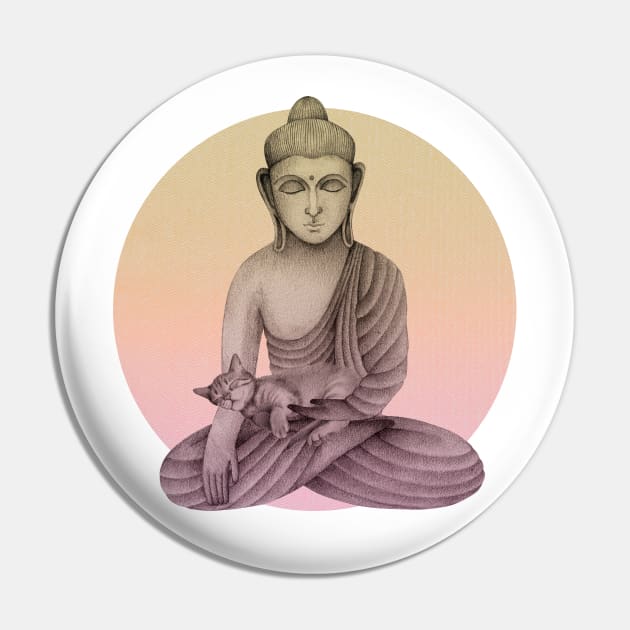 Buddha with cat 5 Pin by KindSpirits