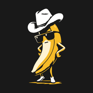 Banana Cowboy Cowgirl Country Western Novelty Funny Banana T-Shirt