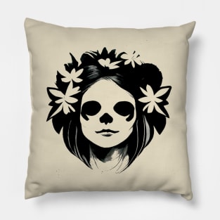 Skull Girl Pillow