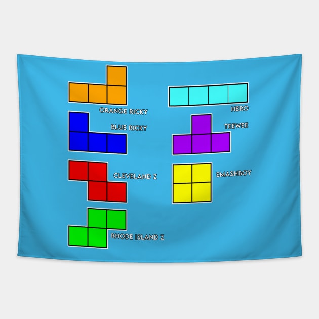 Tetris Block Names Tapestry by dankdesigns