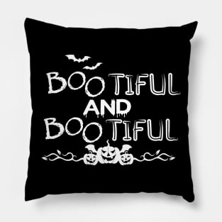 Boo-Tiful and Boo-Tiful - Halloween Humor Pillow