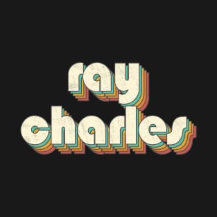 Retro Vintage Rainbow Ray Letters Distressed Style T-Shirt