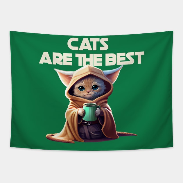 Cats are the best Tapestry by Tee-Short