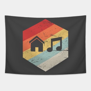 House Music - Vintage Retro Hexagon Tapestry