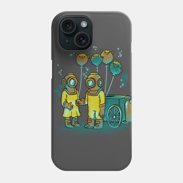 the Balloon fish vendor Phone Case by jonah block