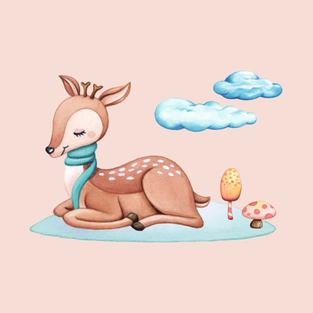 Winter little deer by Nopi Pantelidou