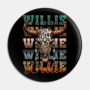 Willie Forever: Chic Tee for Fans of Willie Nelson's Music Pin