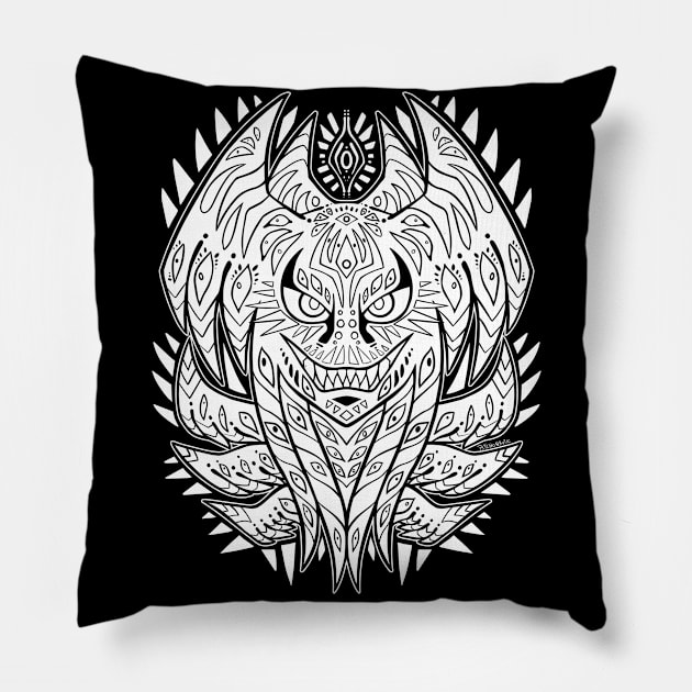 Flahsk - white Pillow by Psychonautic