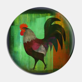 Rooster painting Pin