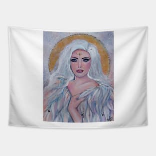 Wrapped angel by Renee Lavoie Tapestry